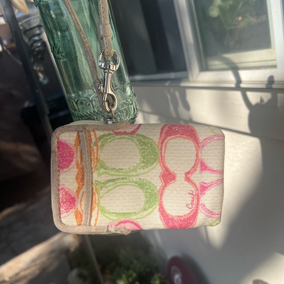 Coach Poppy Multicolor Wristlet - Picture 2 of 4